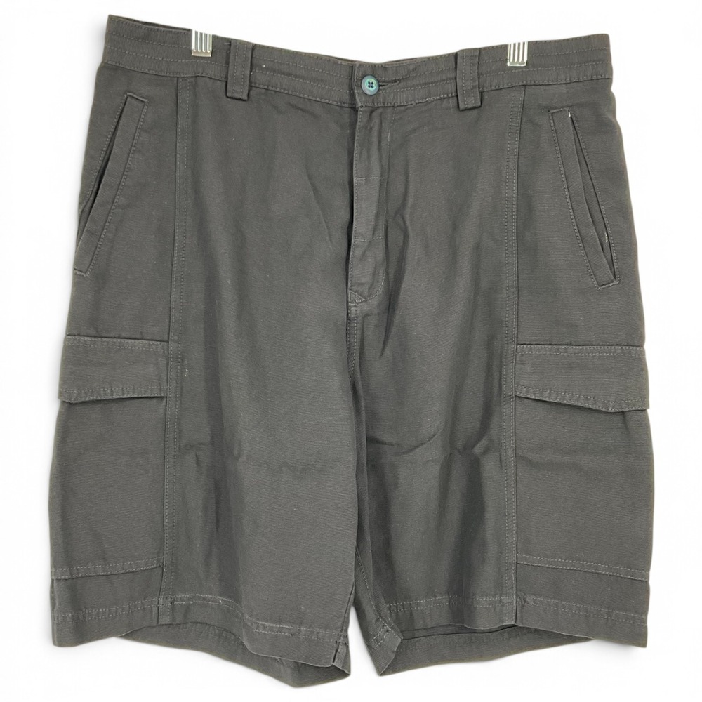 Tommy Bahama Relax Mens 34 Cargo Shorts Black Tencel Cotton Blend Casual